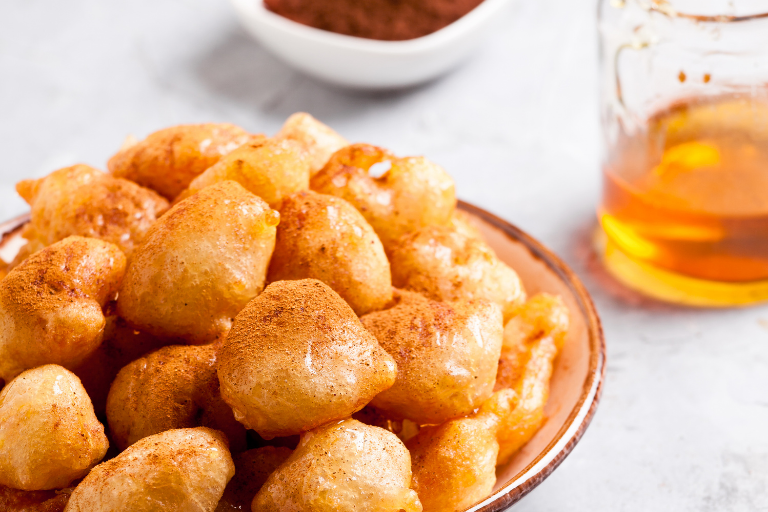 Loukoumades with Honey and Walnuts