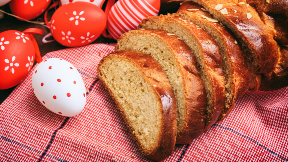 Tsoureki at Easter